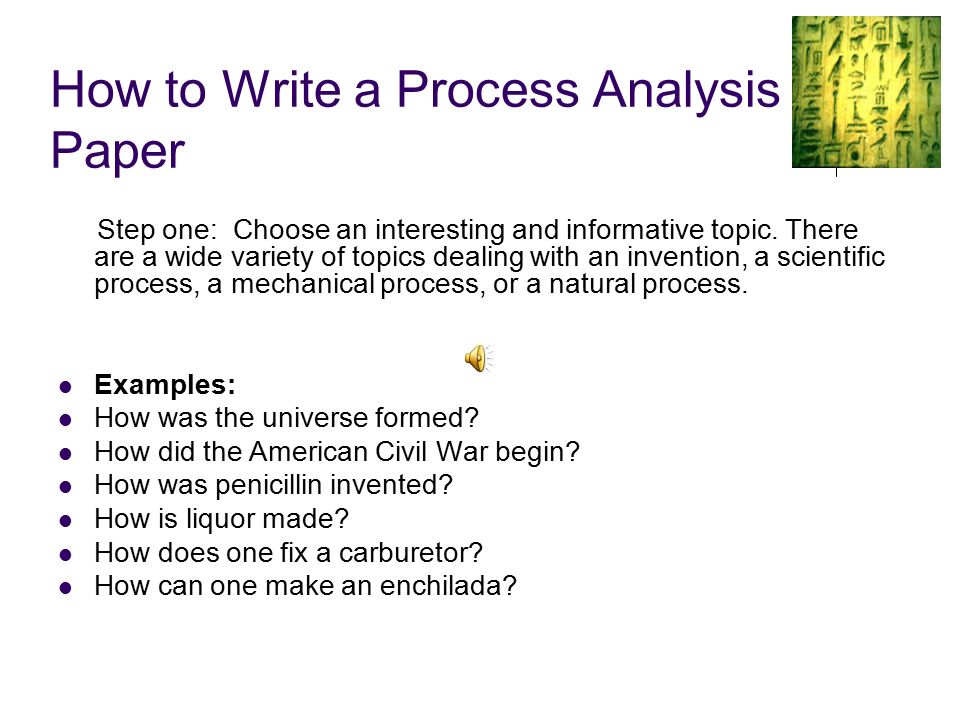 Good Process Essay Sample